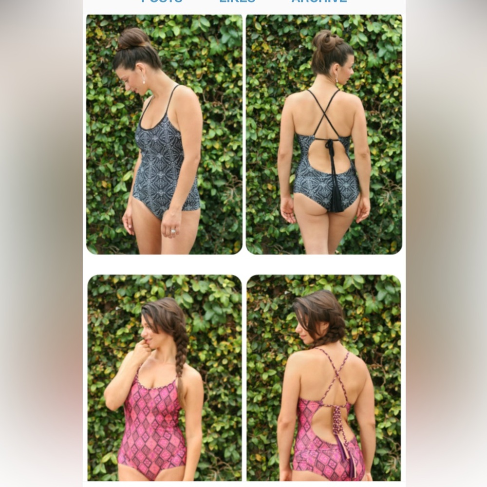 NWT- Momikini One Piece Swimsuit in Black- Size Medium